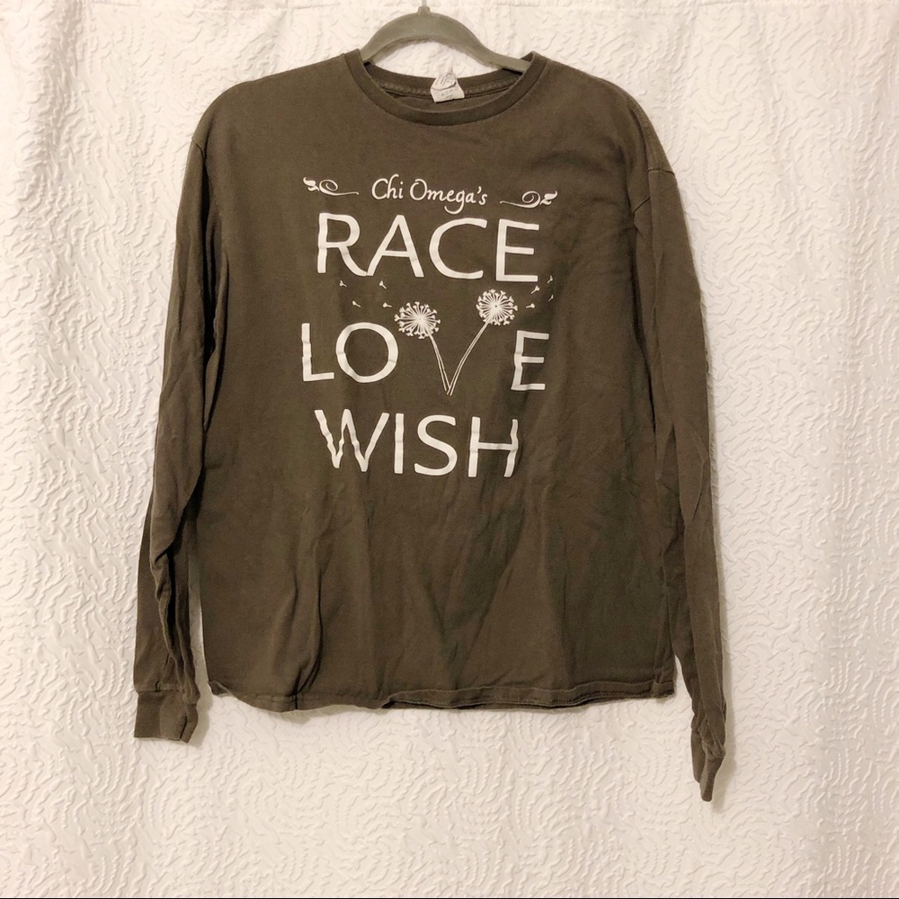 Chi Omega Race Love Wish Philanthropy Long Sleeve